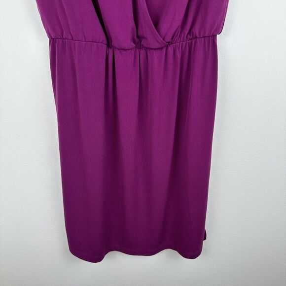 1.STATE Cinched Waist V Neck Dress Women’s Size Medium Purple NWOT - Picture 5 of 13